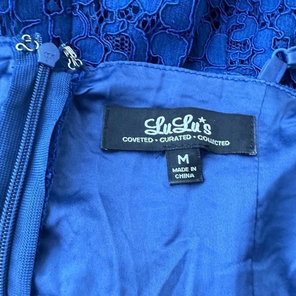 Lulus Womens Flirting with Desire Bodycon Dress Sleeveless Navy Size Medium - Picture 8 of 12